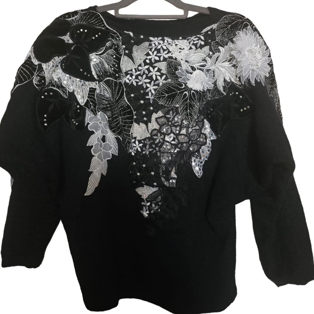 Vintage 80s Angora Sweater (#Whimsigoth , #Gardencore ) size S